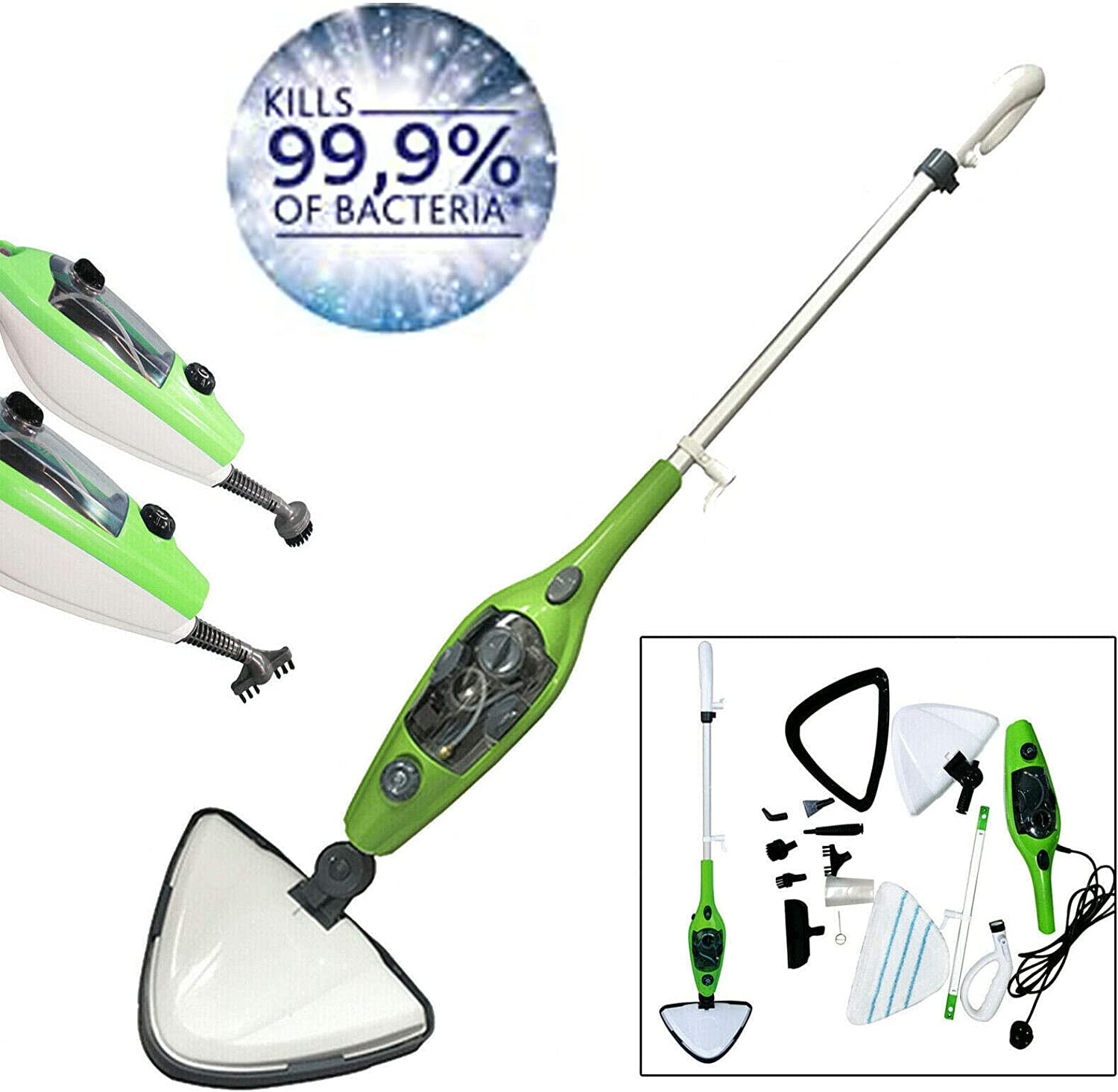 genesis green compact steam cleaner