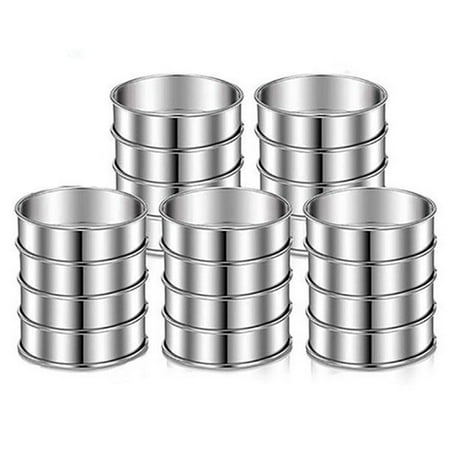 

3.15 Inch Muffin Ring 20 Stainless Steel Muffin Rings Molds Double Rolled Tart Rings Round Tart Ring