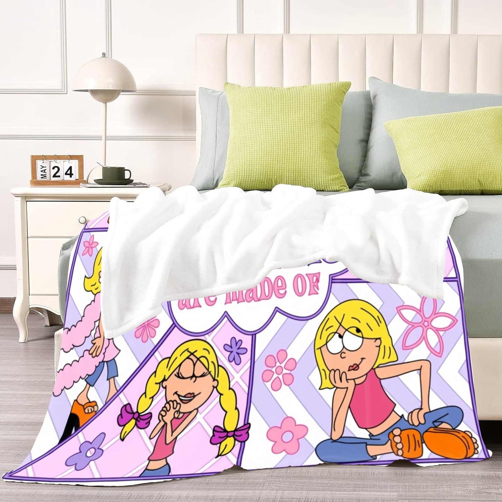 Lizzie Mcguire Banner Throw Blanket Gifts for Fans Lover Girls Boys Women Present Hoodie Him Bed 30"x40"