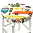 thumbnail image 3 of Disketp Transports With Animals Stool Covers Round, Super Soft Round Bar Stool Cushion Covers Seat Cushion - 14 Inch, 3 of 7