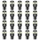 thumbnail image 2 of Bulbo 20pcs Bulbo de Cuña Del Lado del Automóvil 8 Lecho para el CANBUS T10 194 168 W5W 5730, 2 of 7
