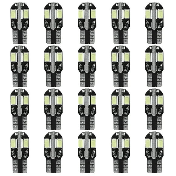 MAYUJIAA 20pcs 8LED Car Side Wedge Light Bulb for Canbus T10 194 168 W5W 5730 QM321-14138