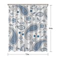 thumbnail image 5 of Blue Paisley and Floral Pattern Shower Curtain 72"x84" ,Bathroom Decorative Shower Curtains Set with 12 Hooks,Modern Waterproof Washable Shower Curtain, 5 of 6