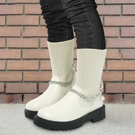 

TALKVE Women s Fashion Casual Roman Short Ankle Boots Heels Leather Shoes