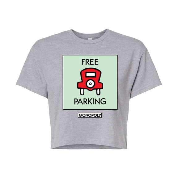 Monopoly - Free Parking - Juniors Cropped Graphic T-Shirt