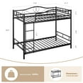 thumbnail image 2 of CazToi Heavy Duty 400 lbs Twin Loft Bed with Ladder Space Saving Metal Frame Easy Assembly, 2 of 7