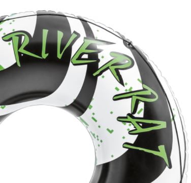 Intex Inflatable Green and Black Unisex Round River Rat Pool, Lake and River Water Float, Ages 9+