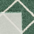 thumbnail image 6 of SAFAVIEH Hudson Amias Plush Geometric Shag Area Rug, Green/Ivory, 2' x 3', 6 of 8