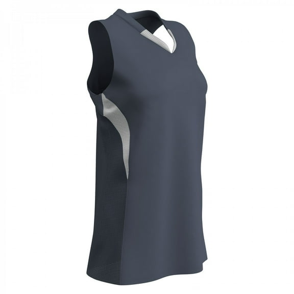 Champro Women's Decoy V-Neck Racerback Softball Jersey Graphite | White XL