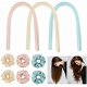 thumbnail image 5 of Rizadores de pelo sin calor, diadema con varillas de seda, pinza para la mandíbula y coleteros para cabello largo y mediano., 5 of 5