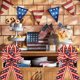 thumbnail image 4 of Independence Day Bowknot Day Door Hanging Bowknot Decoration Festival Celebration, 4 of 6