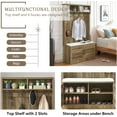 BIZFURN Hall Trees with Bench and Coat Racks, 71 Inch Entryway Bench