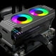 thumbnail image 2 of Módulo de Memoria RAM para Caja PC, Disipador ARGB DDR3 A DDR5, 5V, 3 , PWM, 4 , Sincronización Luz, Ventiladores Dobles de 120 mm, Radiador de Refrigeración Negro, 2 of 5
