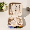 thumbnail image 6 of Petal Flower Travel Portable Jewelry Organizer: Square Jewelry Box Storage Case and Display for Rings, Earrings, Necklaces, Bracelets, and More - Suitable for Girls and Women, 6 of 6
