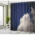 thumbnail image 5 of Ambesonne Cloud Shower Curtain, Nocturnal Theme Night Sky, 69"Wx75"L, Night Blue Off White, 5 of 5