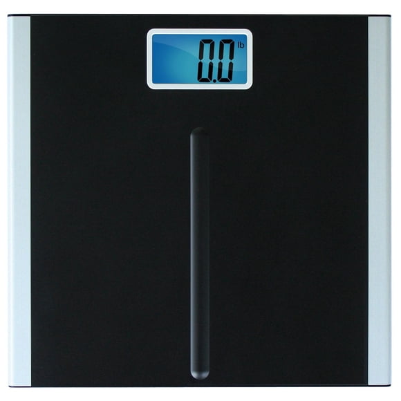 EatSmart - Báscula de baño digital con pantalla LCD de 3,5" y tecnología de escalón, color negro