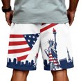 thumbnail image 4 of JULMCOMO 4th of July Men's Shorts Drawstring Patriotic Loose Stars Stripes Summer Shorts for 1776 with Pockets Pink 2XL, 4 of 6