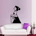 thumbnail image 2 of Disney Cartoon Character Mulan Nice Sophisticated Silhouette Wall Sticker Design For Kids Boys Girls Room Bedroom Fun Wall Home Decal Design Stickers Wall Art Vinyl Decoration Size (10x10 inch), 2 of 3