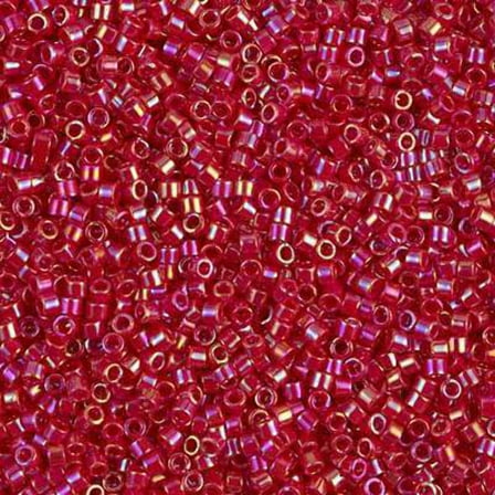 Miyuki Delica Seed Beads DB0162/DB162 11/0 Opaque Dark Red AB 7.2 Grams