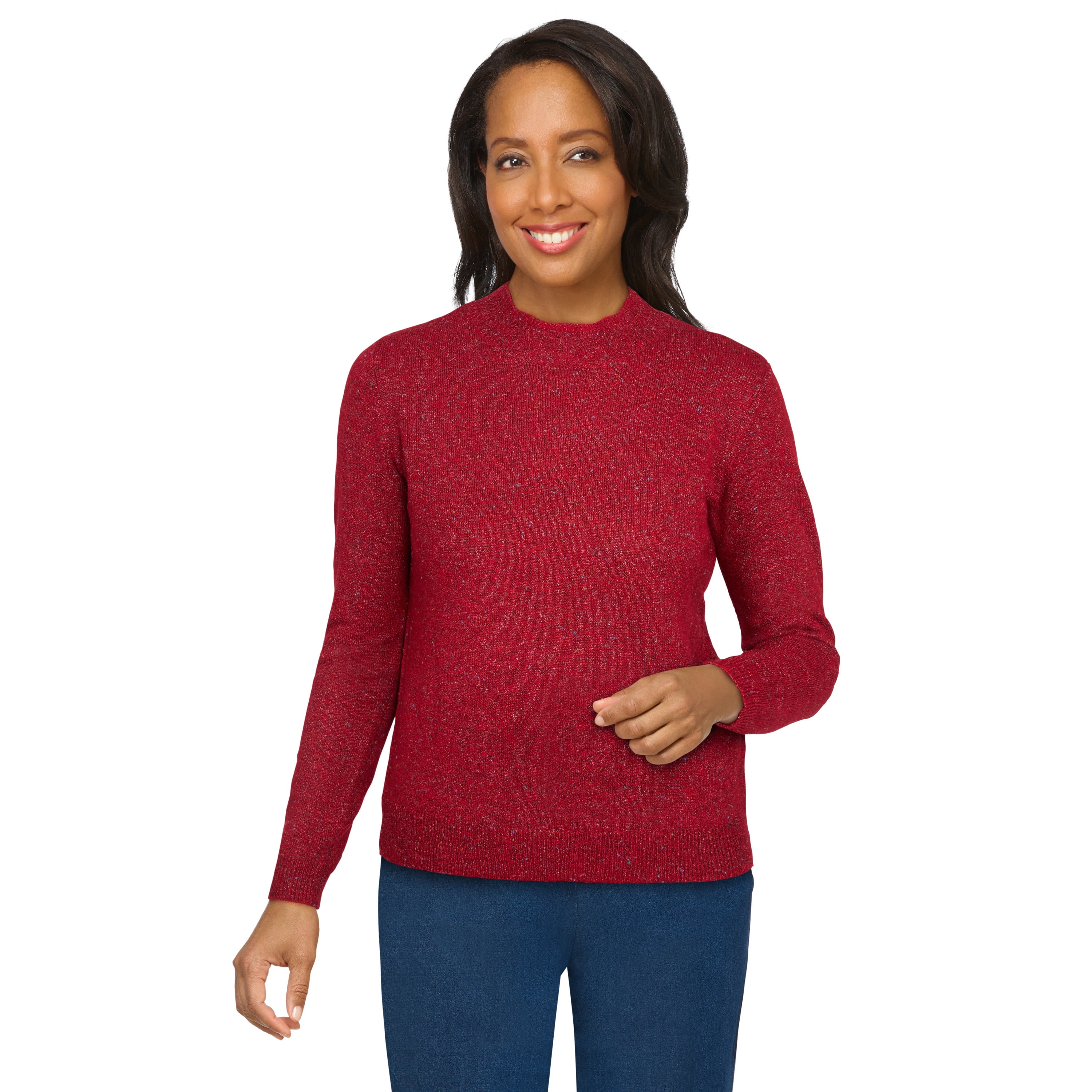 Alfred Dunner Womens Cashmelon Mock 
