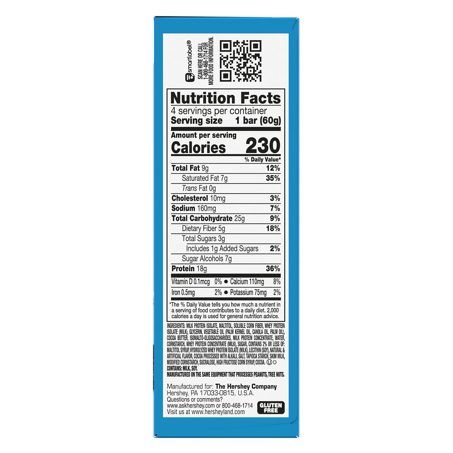 ONE Brands x Hershey Cookies n Creme Protein Bar, 18g Protein, 4 pack
