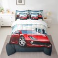 thumbnail image 2 of YST Ensemble de Literie Voiture de Course Rouge 7 Pcs pour Sports Extrêmes, Format Simple, 2 of 4