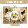 thumbnail image 2 of Magnolia Flowers Vintage Placemats Set of 6 17.7x11.8 Inch Magnolia Floral Printed Washable Table Mats Spring Summer Flowers Retro Dinner, 2 of 9