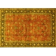 thumbnail image 1 of Ahgly Company Machine Washable Indoor Rectangle Oriental Yellow Traditional Area Rugs, 5' x 7', 1 of 4