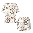 thumbnail image 5 of Picia Anchor with Rope Pajamas Sets for Women Soft Short-Sleeved Pjs with Lounge Shorts Two Piece Sleepwear-Large, 5 of 9