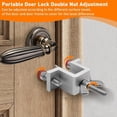 thumbnail image 3 of Portable Door Lock Dual Nut Adjustment, Thickened Body Hotel Door Locks for Travelers Security, Home Door Safety Locks, 3 of 7