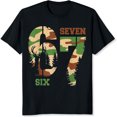 thumbnail image 2 of 100% Cotton Six Seven Camo Deer Hunting Outdoor Fashion T-Shirt For Men Women Casual Wear With Wildlife Forest Design, 2 of 5