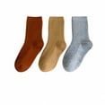 thumbnail image 6 of WOLLED 3PCS Kids Wool Socks 1-12Y Toddler Fall Winter Children's Socks Boys Girls Knitting Solid Color Socks, 6 of 7