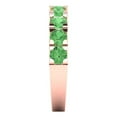 thumbnail image 4 of 1.53 ctw Wedding Band for Women - 18K Rose Gold Simulated Green Diamond Stackable Eternity Ring, 4 of 6