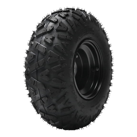 145/70-6 6inch Tubeless Tires Wheels with Rim, 3 Stud, 145 70-6, 145x70-6 Tire Suitable for ATV, Go-Kart, Mini Bike, ATV, Lawn Tires, Coleman CC100X CT100u, Taotao 110CC 125CC, LT50