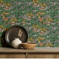 thumbnail image 4 of S4Sassy Self-Stick Decorative Boho Wallpaper, Retro Botanical Floral Wall Paper, Vinyl Waterproof Contact Paper, Gray, 25"X 240" Removable Renter Friendly Walls Covering For Bedroom, Dining Room, 4 of 7