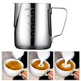 thumbnail image 4 of Espumador de leche, accesorios para de café espresso, taza de espumador de leche, café con leche, , arte con leche, jarra de acero in 600 ml Soledad Jarra espumosa, 4 of 9