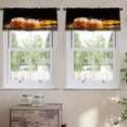 thumbnail image 2 of LALILO Kitchen Curtain Valance Halloween Pumpkin Cocktail Rod Pocket Window Curtain 52"x 18" Set of 2, 2 of 5