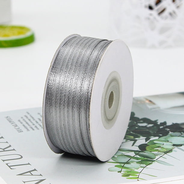 Nvzi Cinta gris para manualidades, 1 rollo de cinta para envolver regalos, cinta de poliéster premium de 6 cm x 9 m, perfecta para manualidades y decoración. Categoría