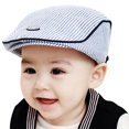 thumbnail image 2 of Gorros de estilo clásico a rayas para bebé, gorras de béisbol para niños pequeños a la moda, boinas de primavera y verano, envío directo, 2 of 4
