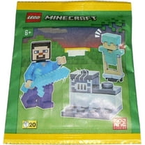 LEGO Minecraft Kids Minifigure with Furnace and Diamond Armor, 2"