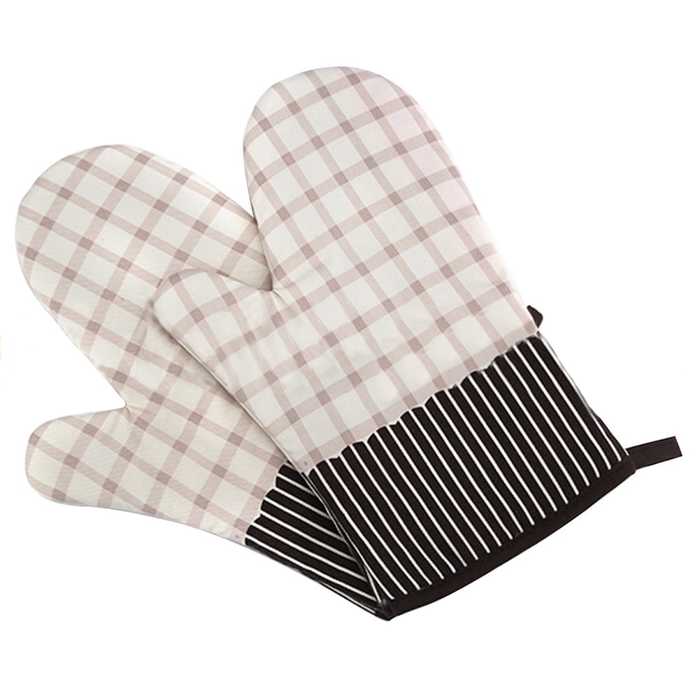 1 Pair Heat Insulation Protection Oven Gloves Heat-resistant Anti-scald ...