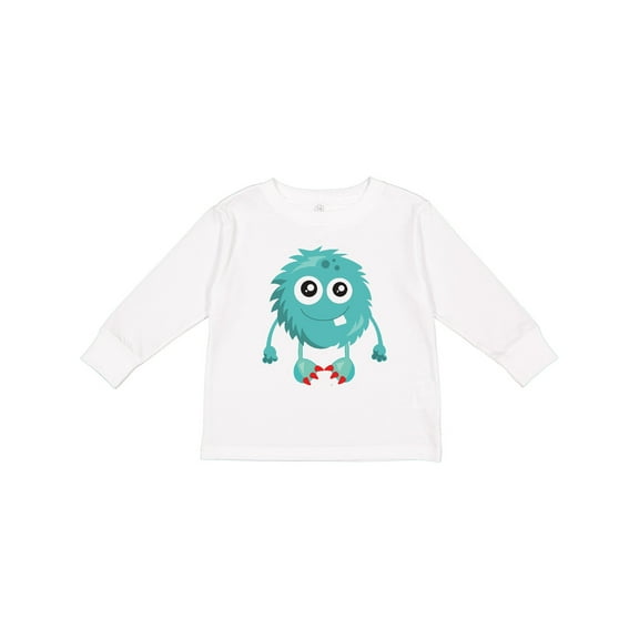 Inktastic Furry Monster, Little Monster, Blue Monster Boys or Girls Long Sleeve Toddler T-Shirt