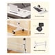 thumbnail image 4 of Adjustable- cm de Alturaeight Blanco Creperture Escritorio de Computadora con Ruedas Móvil Escritorio de Pie para cm de Profundidadormitorio Oficina o Sofá, 4 of 6