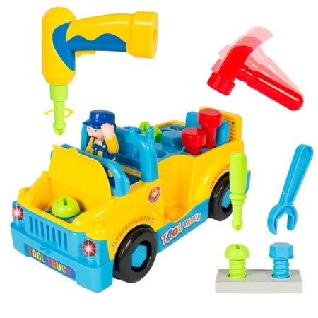 Best Choice Products Bump'n'Go Toy Truck With Electric Drill and Various Tools, Lights and (Best Toy Shop In Delhi)