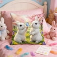 thumbnail image 1 of QTOCIO Pillowcase Rabbits Short Lint Material Easter Ambiance Decoration Living Room Bedroom Sofa Pillowcase, 1 of 4