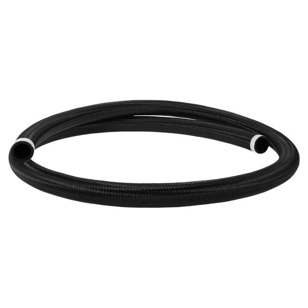 Manguera de línea de combustible Unique Bargains 28.03mm/11/9"(ID) 230cm/7.5ft(L) Caucho CPE, trenzado de nylon negro AN-20