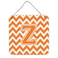 thumbnail image 1 of Letter Z Chevron Orange & White Wall or Door Hanging Prints, 1 of 1