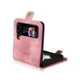 thumbnail image 4 of TECH CIRCLE Wallet Phone Case For Samsung Galaxy Z Flip 5,Premium PU Leather High-quality Durable Shockproof Full Body Protective Phone Cover With Magnetic Buckle Flip Card Pocket Case,Pink, 4 of 8