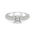 thumbnail image 3 of 4 Carat IGI Certified Princess Shape Lab Grown Diamond Engagement Ring | 14K White Gold |Casimer Side Stone Diamond Ring | FG-VS1-VS2 Quality Friendly Diamonds, 3 of 4