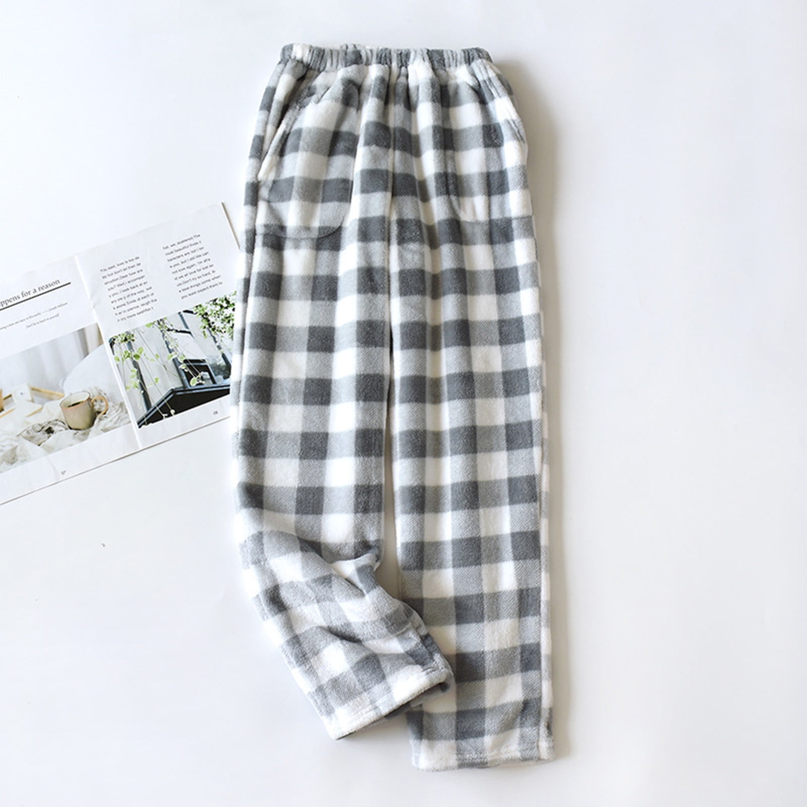 Bowake Women s Soft Fuzzy Flannel Pajama Pants